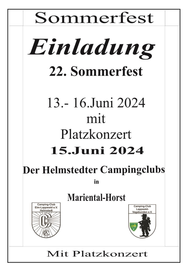 22. Sommerfestrallye der Helmstedter Campingclubs